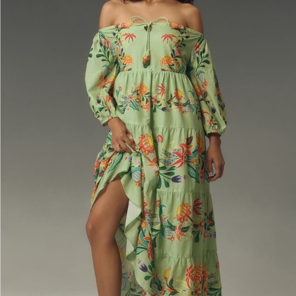 NWT Farm Rio X Anthropologie off shoulder dress XXS - Picture 1 of 6